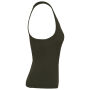 Ecologische geribde damestop Organic Khaki XS