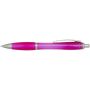 Nash balpen van  RCS gerecycled plastic met gekleurde behuizing en grip (blauwe inkt) - Roze