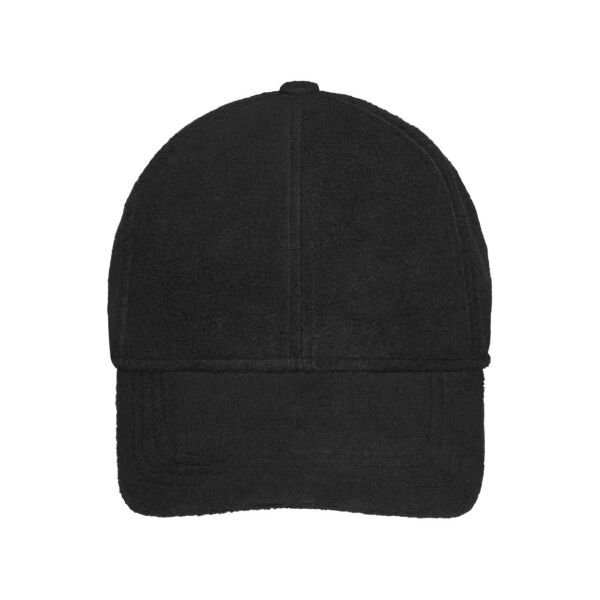 6 Panel Fleece Cap with Earflaps black one size 6 Panel Fleece Cap with Earflaps black one size