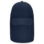 6 Panel Cap with Neck Guard navy one size
