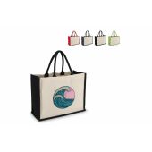 Jute-Katoen Tote OEKO-TEX® 42.5 x 19 x 32cm 320g/m² - Zwart