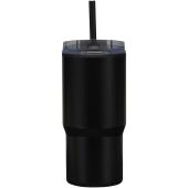 Westin 540 ml RCS gerecyclede dubbelwandige thermosbeker met rietje - Zwart Westin 540 ml RCS gerecyclede dubbelwandige thermosbeker met rietje - Zwart
