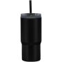 Westin 540 ml RCS gerecyclede dubbelwandige thermosbeker met rietje - Zwart Westin 540 ml RCS gerecyclede dubbelwandige thermosbeker met rietje - Zwart