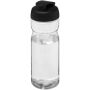 H2O Active® Base Tritan™ 650 ml sportfles met klapdeksel - Transparant helder/Zwart