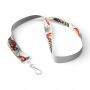 Polyester keycord met gesublimeerde satijnen overlay