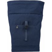 Gerecyclede polycotton (330 gsm) roll-top rugzak Thaddeus blauw