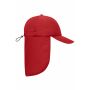 6 Panel Cap with Neck Guard red one size