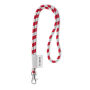 Polyester 2-kleurige koord-lanyard met full color label