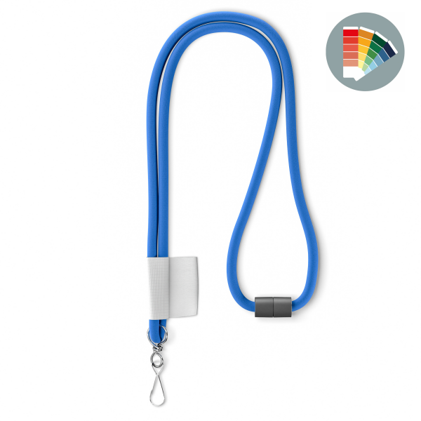 Polyester 2-kleurige koord-lanyard met full color label Polyester 2-kleurige koord-lanyard met full color label