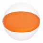 Strandbal OCEAN transparant oranje, wit