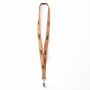 Zeefdruk lanyard van kurk en polyester