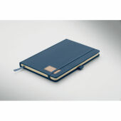 CORDI NOTE - A5 RPET corduroy notitieboek - Blauw
