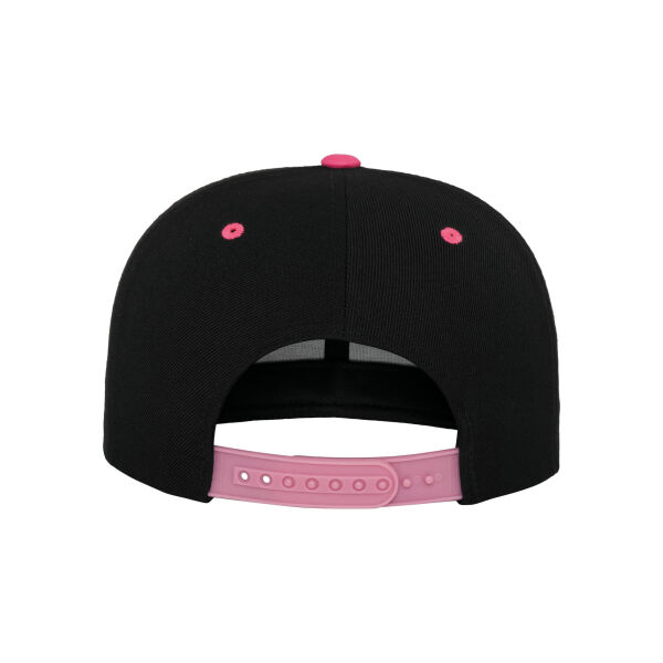 Zweifarbige Classic Snapback Cap BLACK / Neon Pink One Size