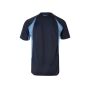 TWO-TONE TECHNICAL T-SHIRT, NAVY/SKY BLUE, XXL, VELILLA