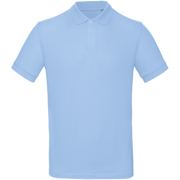 Men's organic polo shirt Sky Blue M Men's organic polo shirt Sky Blue M