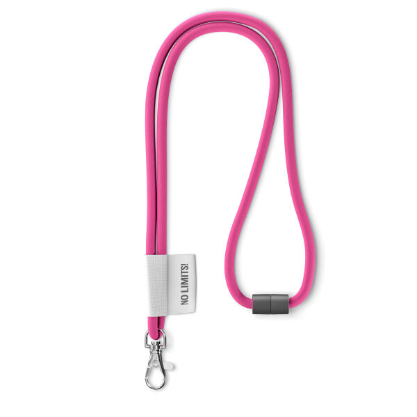Polyester 2-kleurige koord-lanyard met full color label Polyester 2-kleurige koord-lanyard met full color label