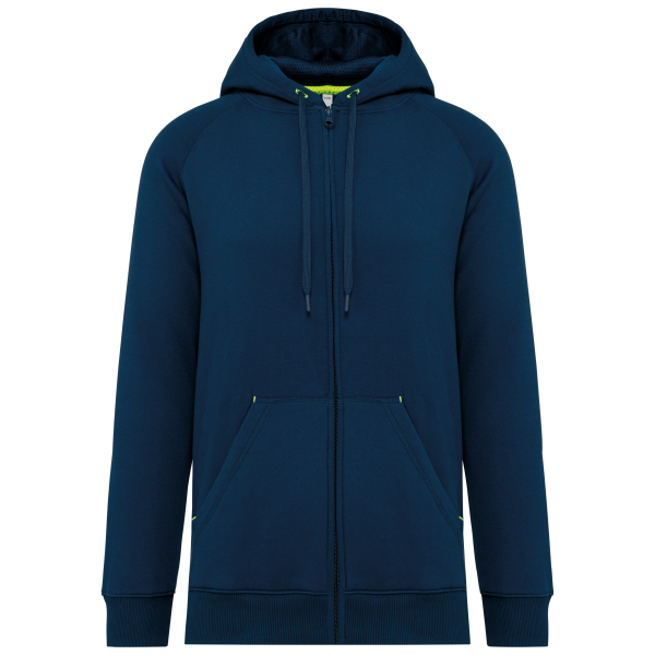 Unisex ritsjack met capuchon Sporty Navy XS Unisex ritsjack met capuchon Sporty Navy XS
