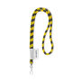 Polyester 2-kleurige koord-lanyard met full color label