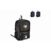 190T gerecycled PET lichtgewicht rugzak 30.5 x 12.7 x 42 cm 16 L - Zwart