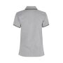 Contrast poloshirt | stretch | dames - Grijs gemêleerd, M