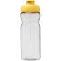 H2O Active® Base Tritan™ 650 ml sportfles met klapdeksel - Transparant helder/Geel