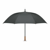 RAYNA - 27" auto paraplu houten greep - Steengrijs