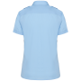 Damespilootoverhemd korte mouwen Sky Blue XXL