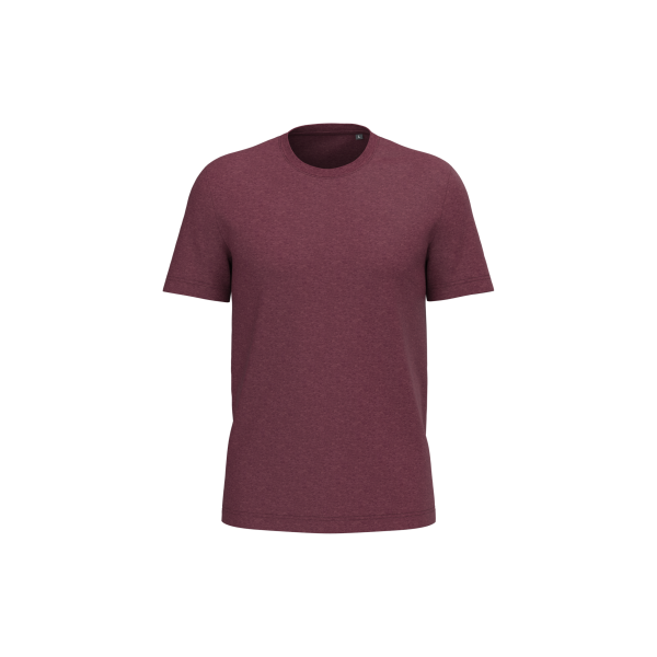 Heren T-shirt Bio190 Wine Heather 5XL Heren T-shirt Bio190 Wine Heather 5XL