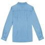 Ecologisch verwassen damesoverhemd washed cool blue XS