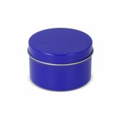 Kirtan plantaardige geurkaars in groot gerecycled blik - Blauw