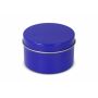 Kirtan plantaardige geurkaars in groot gerecycled blik - Blauw