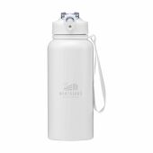 AquaSteel XL Wide RCS Recycled Water Bottle 900 ml - wit