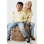 IQONIQ Yengo kids recycled katoen hoodie met steekzakken, cream yellow (910)