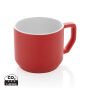 Keramische moderne mok 350 ml, rood