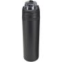 Theron 800 ml RCS enkelwandige gerecyclede roestvrijstalen waterfles, een deksel met dubbele functie en een uitklapbaar rietj - Zwart Theron 800 ml RCS enkelwandige gerecyclede roestvrijstalen waterfles, een deksel met dubbele functie en een uitklapbaar rietj - Zwart