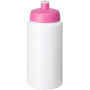 Baseline® Plus grip 500 ml sportfles met sportdeksel - Wit/Roze