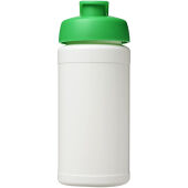 Baseline® Plus 500 ml sportfles met flipcapdeksel - Wit/Groen