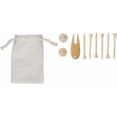 Houten golftees-set Nyssa bruin