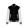College jacket unisex Black / White XXL
