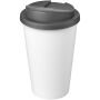 Americano® Eco 350 ml gerecyclede beker met spill-proof deksel - Grijs/Wit