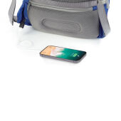 Bobby Soft, anti-diefstal rugzak, royal blue, grijs