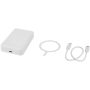 Acrab magnetische draadloze powerbank van 10.000 mAh 15 W met 20 W PD van gerecycled plastic - Wit Acrab magnetische draadloze powerbank van 10.000 mAh 15 W met 20 W PD van gerecycled plastic - Wit