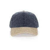 BEAU AWARE™ Washed 6 panel 270gsm cotton twill two tone cap, donkerblauw BEAU AWARE™ Washed 6 panel 270gsm cotton twill two tone cap, donkerblauw