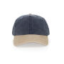 BEAU AWARE™ Washed 6 panel 270gsm cotton twill two tone cap, donkerblauw