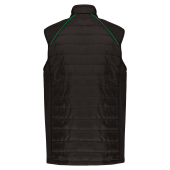 Bodywarmer Day To Day in twee stoffen Black / Kelly Green S