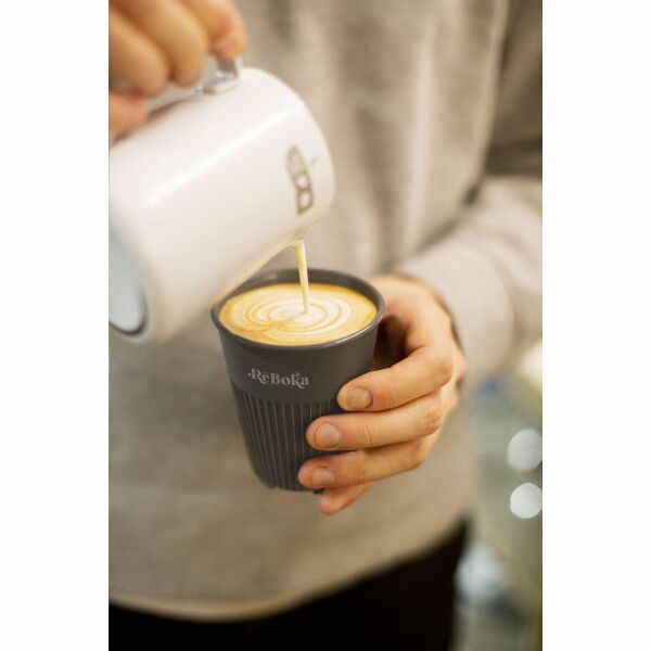 Circular&Co Returnable Cup Lid 227 ml Kaffeebecher - dunkelgrau/weiß Circular&Co Returnable Cup Lid 227 ml Kaffeebecher - dunkelgrau/weiß