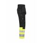 Craftsman Trousers Stretch Hi-Vi Black/Yellow D084