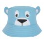 BABY BUCKET HAT, PALE BLUE BEAR, 12M, LARKWOOD BABY BUCKET HAT, PALE BLUE BEAR, 12M, LARKWOOD