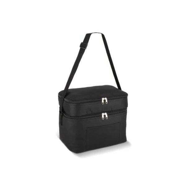 R-PET 600D koeltas met dubbele compartimenten, 30 x 20 x 25 cm, 12L