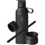 Ocean Bottle 500 ml 3-in-1 geschenkset - Obsidiaan zwart